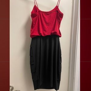 Sparkly red and black dress